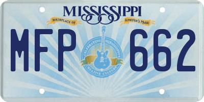 MS license plate MFP662