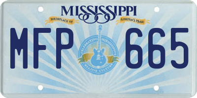 MS license plate MFP665
