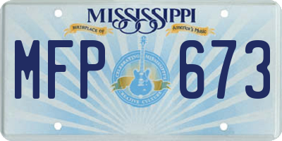 MS license plate MFP673