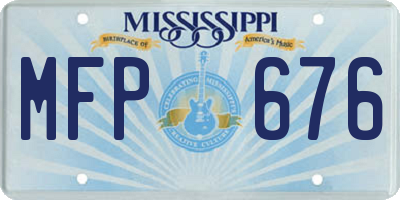 MS license plate MFP676