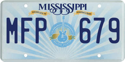 MS license plate MFP679