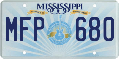 MS license plate MFP680