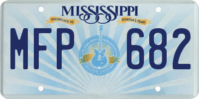 MS license plate MFP682