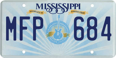 MS license plate MFP684