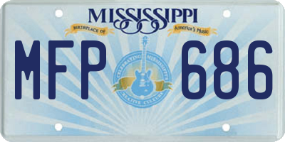 MS license plate MFP686