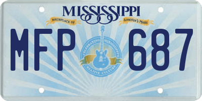 MS license plate MFP687
