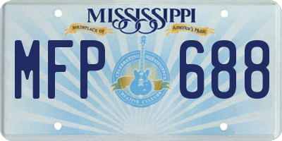 MS license plate MFP688