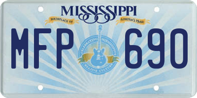 MS license plate MFP690