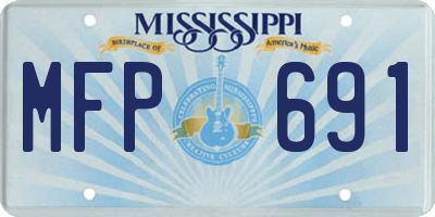 MS license plate MFP691