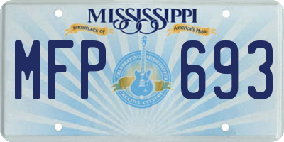 MS license plate MFP693
