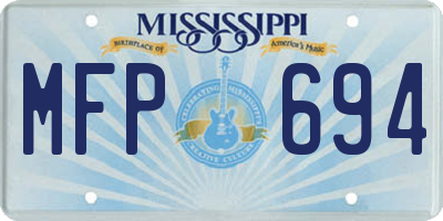 MS license plate MFP694