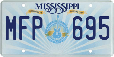 MS license plate MFP695