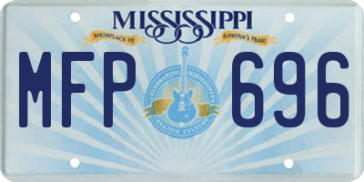 MS license plate MFP696