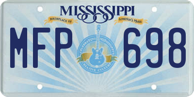 MS license plate MFP698