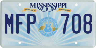 MS license plate MFP708