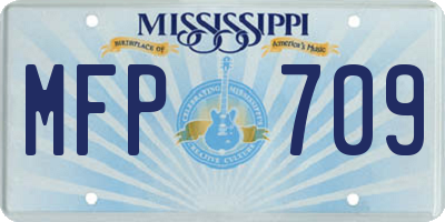 MS license plate MFP709