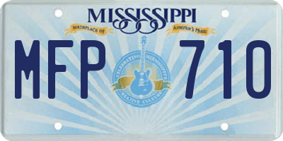 MS license plate MFP710