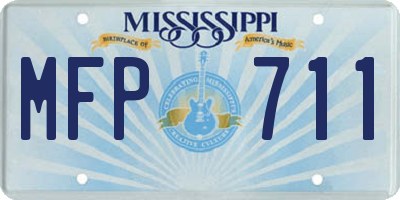 MS license plate MFP711
