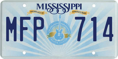 MS license plate MFP714