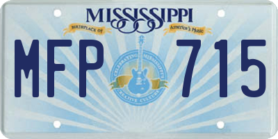 MS license plate MFP715