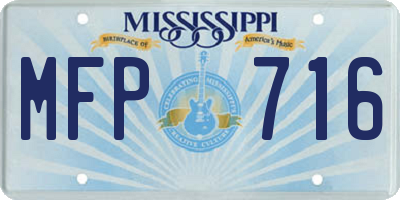 MS license plate MFP716