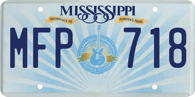 MS license plate MFP718