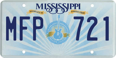 MS license plate MFP721
