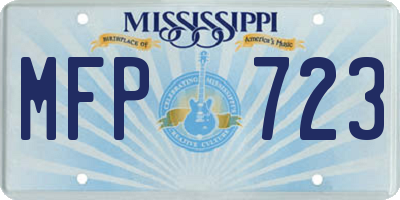 MS license plate MFP723