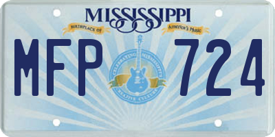 MS license plate MFP724