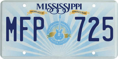 MS license plate MFP725