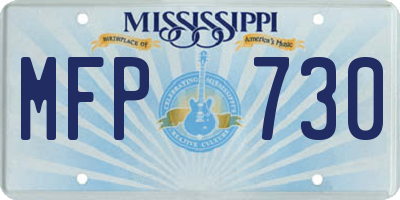 MS license plate MFP730