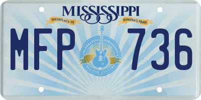 MS license plate MFP736