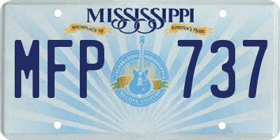 MS license plate MFP737