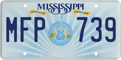 MS license plate MFP739
