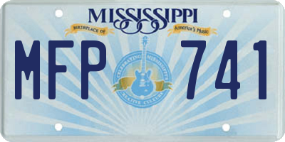 MS license plate MFP741