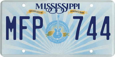 MS license plate MFP744