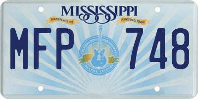 MS license plate MFP748