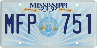 MS license plate MFP751