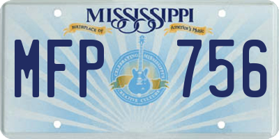 MS license plate MFP756