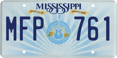 MS license plate MFP761