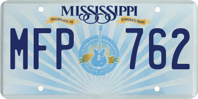 MS license plate MFP762