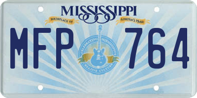 MS license plate MFP764