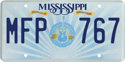 MS license plate MFP767