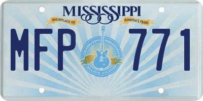 MS license plate MFP771