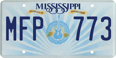 MS license plate MFP773