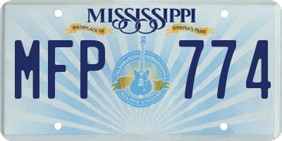 MS license plate MFP774