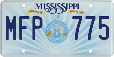 MS license plate MFP775