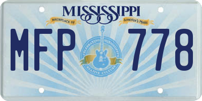 MS license plate MFP778