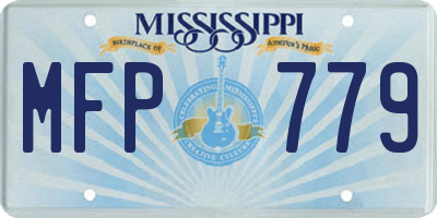 MS license plate MFP779