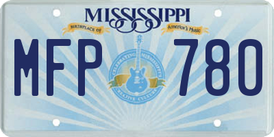 MS license plate MFP780